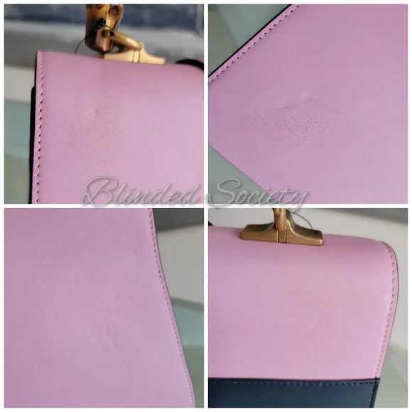 Gucci Dionysus Bamboo Top Handle Colorblock Handbag w Web Crossbody Strap - Picture 11 of 12